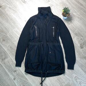 SPORT MAX CODE Black Drawstring Sweater Jacket Women’s